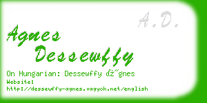 agnes dessewffy business card